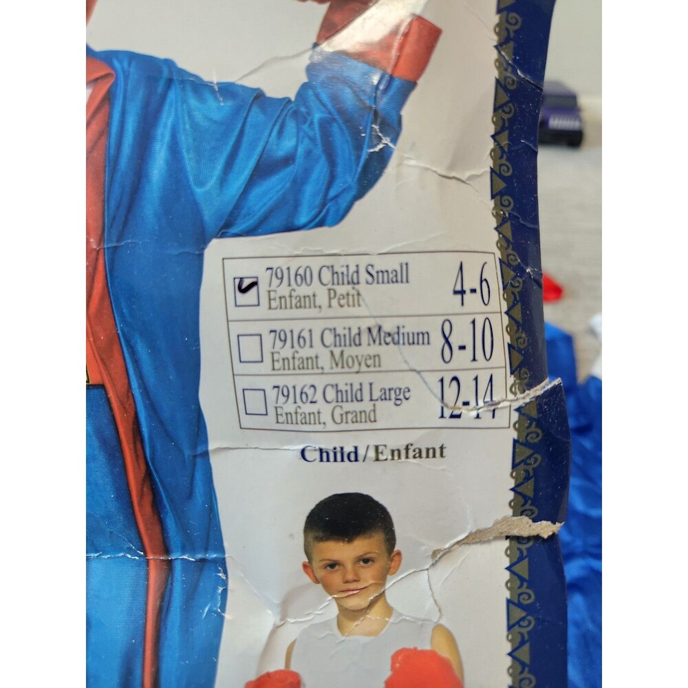 Rubie's Child Kid Halloween boxer costume size S 4yrs-6yrs - Picture 2 of 9